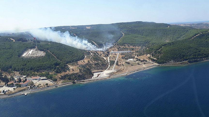 Gelibolu Yarımadası'nda orman yangını