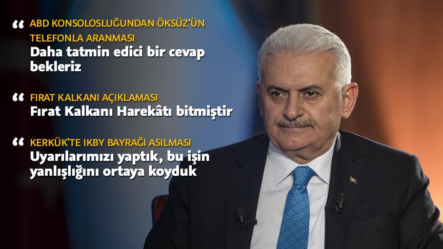 Başbakan Yıldırım: Fırat Kalkanı Harekatı bitmiştir