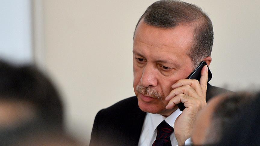 Cumhurbaşkanı Erdoğan'dan taziye telefonu