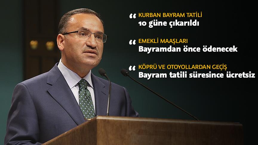 Kurban Bayramı tatili 10 güne çıkarıldı