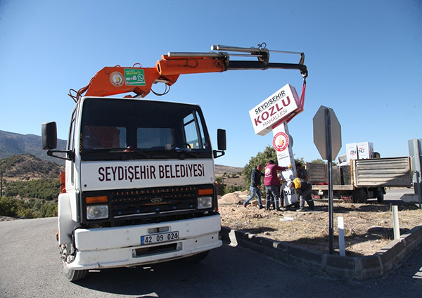 Seydişehir’in mahallesi olan belde ve köyler yeni tabelalarına kavuştu