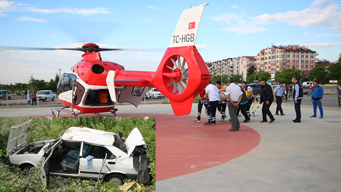 Konya'da otomobil devrildi: 1 ölü, 2 yaralı