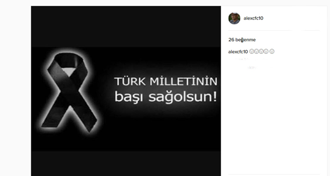 Alex: Türk milletinin başı sağolsun