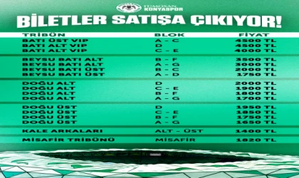 Konyaspor’da Galatasaray bilet fiyatları belli oldu!