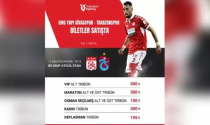 Sivasspor Trabzonspor Biletleri Satışta