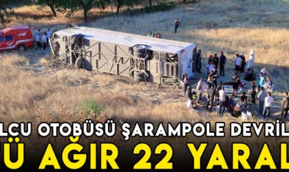 Yolcu otobüsü şarampole devrildi: 3'ü ağır 22 yaralı!