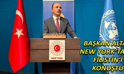 Başkan Altay New York’ta da Filistin’i konuştu