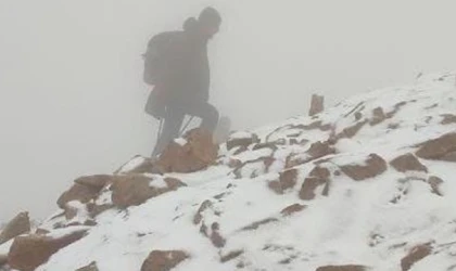 Cilo Dağı'na tırmanan dağcılar kara yağışına yakalandı