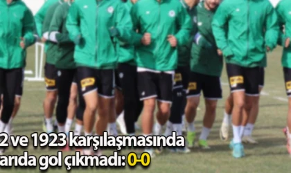 1922 ve 1923 karşılaşmasında ilk yarıda gol çıkmadı:0-0