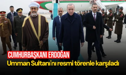 Cumhurbaşkanı Erdoğan, Umman Sultanı'nı resmi törenle karşıladı