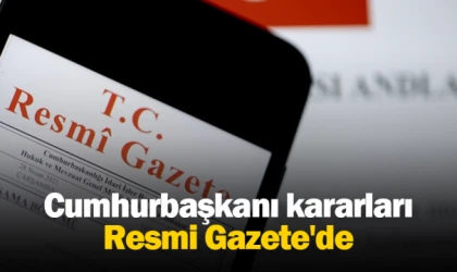 Cumhurbaşkanı kararları Resmi Gazete'de