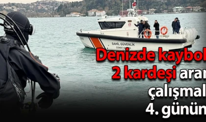 Denizde kaybolan 2 kardeşi arama çalışmaları 4. gününde