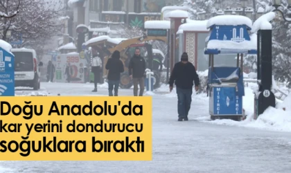 Doğu Anadolu'da kar yerini dondurucu soğuklara bıraktı