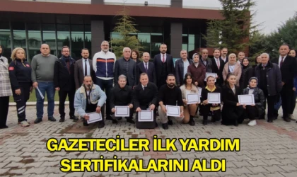 Gazeteciler ilk yardım sertifikalarını aldı