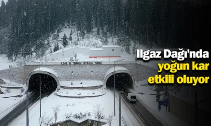 Ilgaz Dağı'nda yoğun kar etkili oluyor