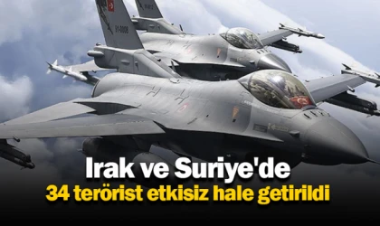 Irak ve Suriye'de 34 terörist etkisiz hale getirildi