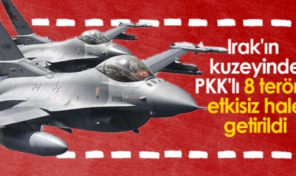 Irak'ın kuzeyinde PKK'lı 8 terörist etkisiz hale getirildi