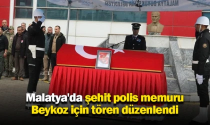 Malatya'da şehit polis memuru Beykoz için tören düzenlendi