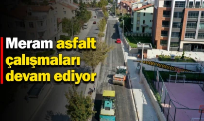 Meram asfalt çalışmaları devam ediyor