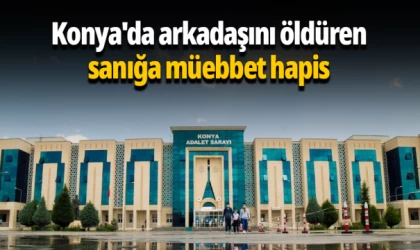 Konya'da arkadaşını öldüren sanığa müebbet hapis