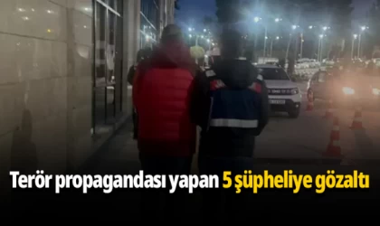 Terör propagandası yapan 5 şüpheliye gözaltı