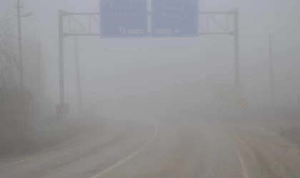 Çankırı-Ankara kara yolunda yoğun sis etkili oluyor