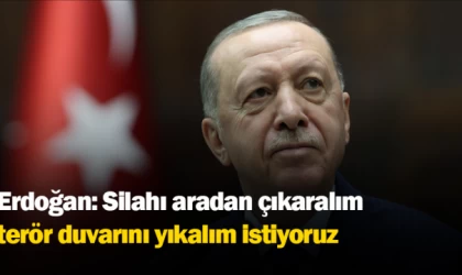 Erdoğan: Silahı aradan çıkaralım, terör duvarını yıkalım istiyoruz