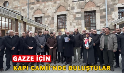 Gazze için Kapı Camii'nde Buluştular