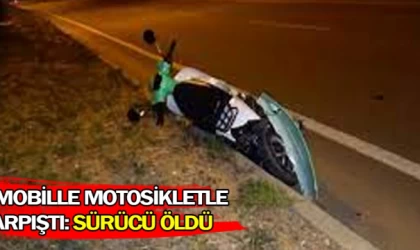 Otomobille motosikletle çarpıştı: Sürücü öldü