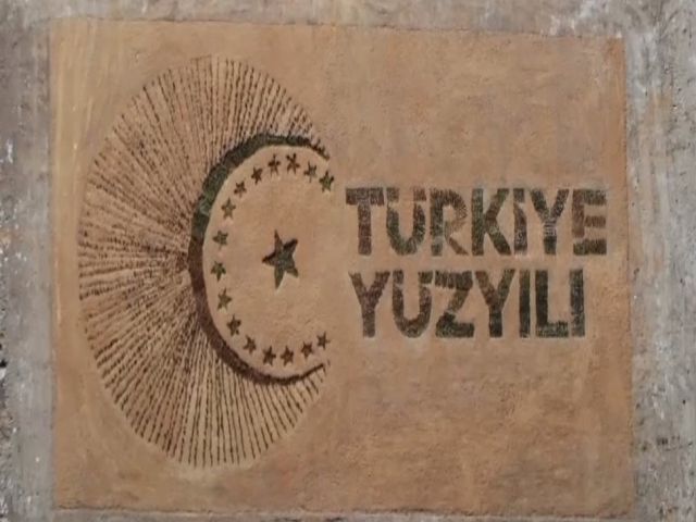 Binlerce fidanla "Türkiye Yüzyılı" logosu oluşturuldu