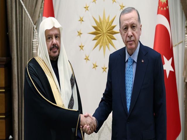 Cumhurbaşkanı Erdoğan Suudi Arabistan Şura Meclisi Başkanı Al Şeyh'i kabul etti