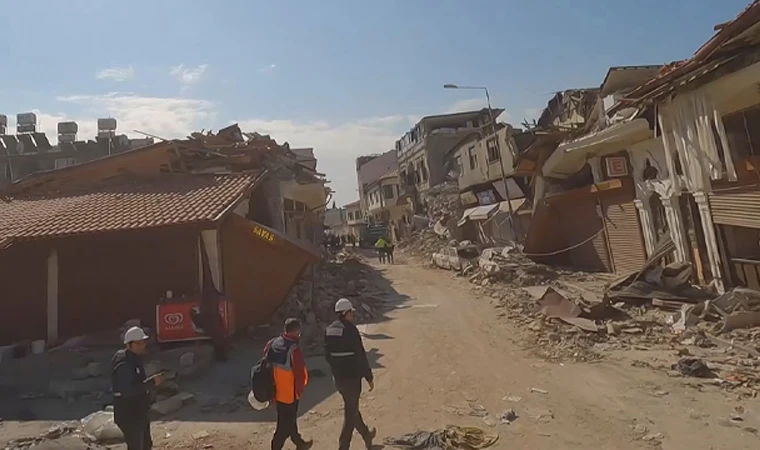 Hatay dron'la Antakya'daki Tarihi Uzun Çarşı havadan görüntülendi