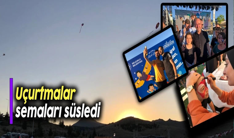 Selçuklu'da uçurtmalar semaları süsledi