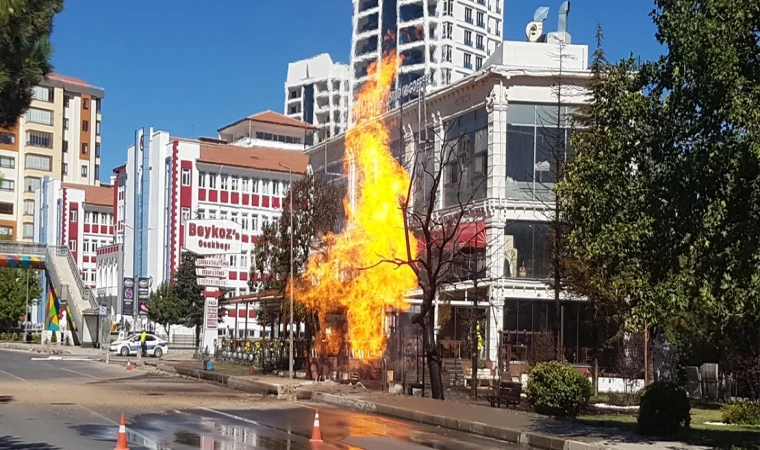 Doğal gaz borusunda meydana gelen patlamada bir işçi yaralandı