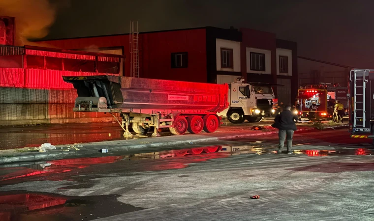 Konya emniyetinden yangın çalışmalarına TOMA’lı destek